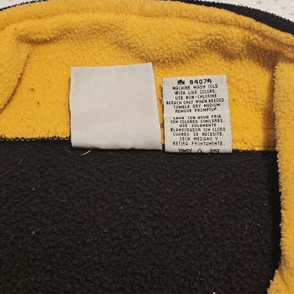 NHL PITTSBURGH PENGUINS Men's XL Black Gold 1/4-Zip Fleece-Lined Knit Pullover - Picture 4 of 8